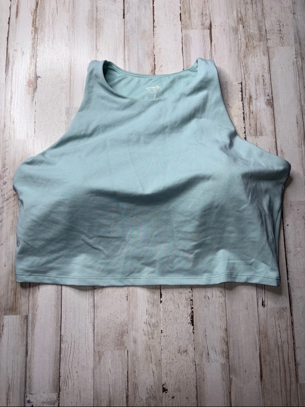 Old Navy Active Powersoft Mint Cropped Tank Top Size 2X NWT - Picture 1 of 12